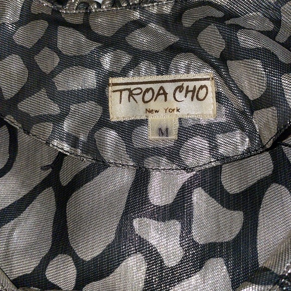 Women’s TROA CHO Korean Designer NYC 100% Silk Evening Blouse/Top Sz M - Picture 11 of 14